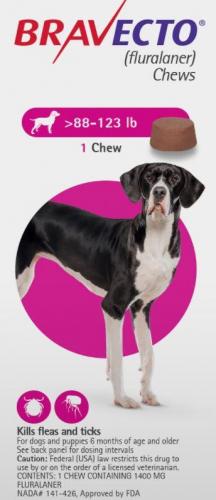 Bravecto Chew Tab Pink 40-56kg <br>$70